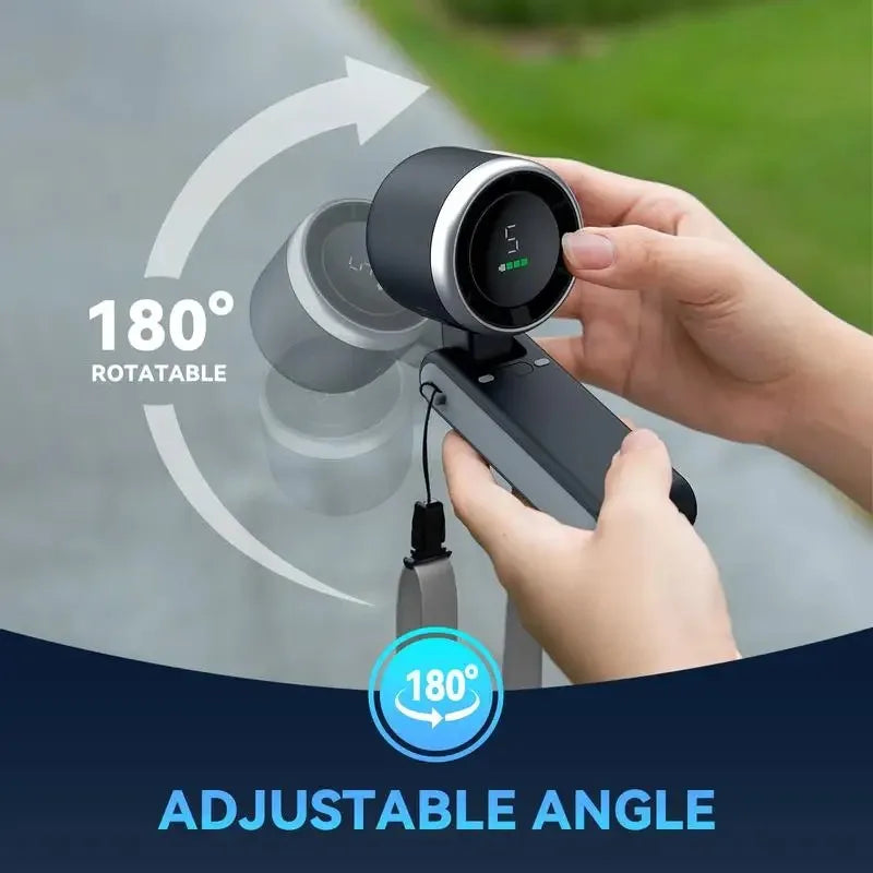 Hanging Neck Outdoor 180 Degree Folding Desktop Mini Fan Hand-Held Folding High-Speed Powerful Turbo Fan