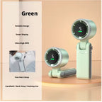 Hanging Neck Outdoor 180 Degree Folding Desktop Mini Fan Hand-Held Folding High-Speed Powerful Turbo Fan