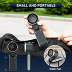 Hanging Neck Outdoor 180 Degree Folding Desktop Mini Fan Hand-Held Folding High-Speed Powerful Turbo Fan
